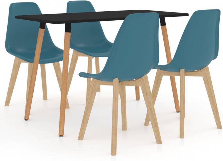 VIDAXL 5 delige Eethoek turquoise