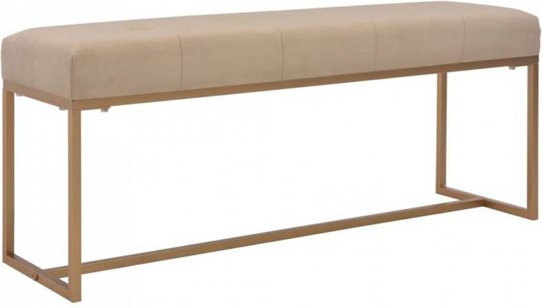 VIDAXL Bankje 120 cm fluweel beige