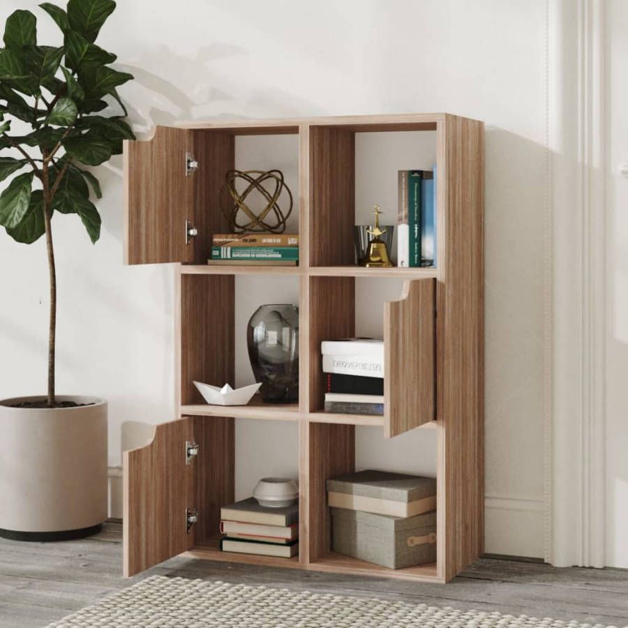 VIDAXL Boekenkast 60x27, 5x88 cm spaanplaat grijs sonoma eiken