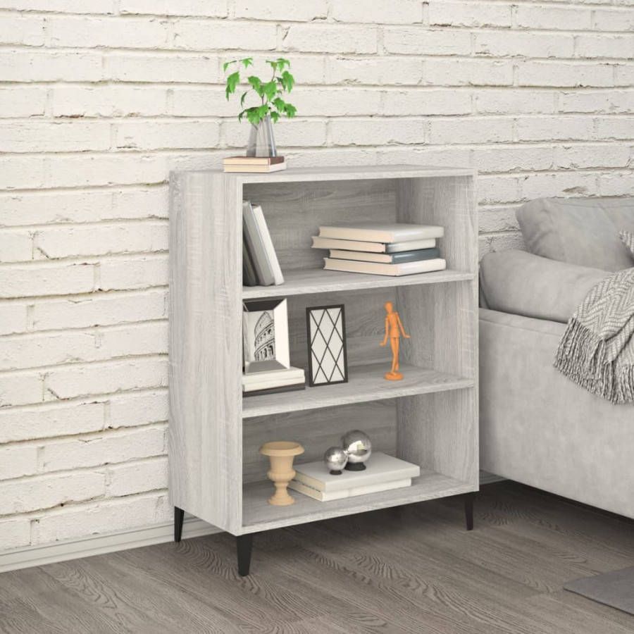 vidaXL Dressoir 69, 5x32, 5x90 cm bewerkt hout grijs sonoma eikenkleurig