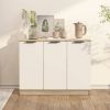 VIDAXL Dressoir 90, 5x30x70 cm bewerkt hout wit en sonoma eikenkleurig online kopen