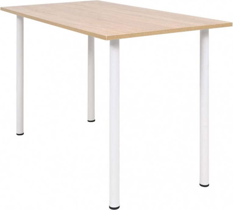 vidaXL Eettafel 120x60x73 cm spaanplaat eikenkleur