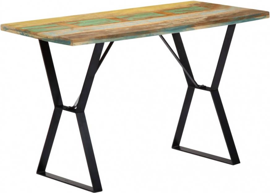 VIDAXL Eettafel 120x60x76 cm massief gerecycled hout