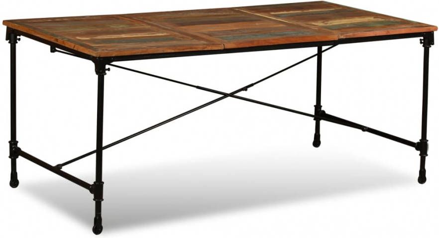 VIDAXL Eettafel 180 cm massief gerecycled hout