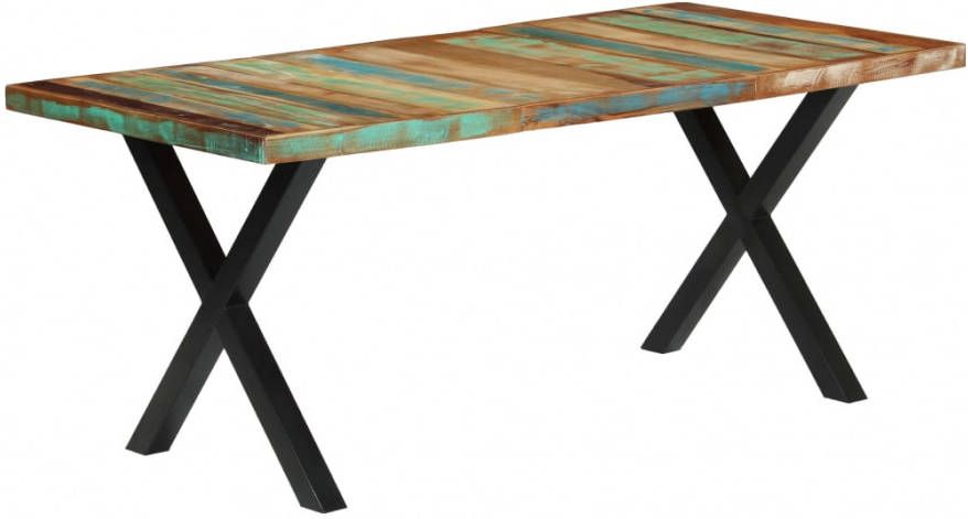 VIDAXL Eettafel 180x90x76 cm massief gerecycled hout