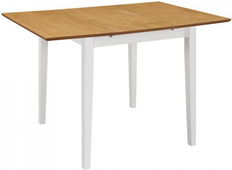 VidaXL Eettafel verlengbaar (80 120)x80x74 cm MDF wit | vidaXL Eettafel 80x80 cm Wit