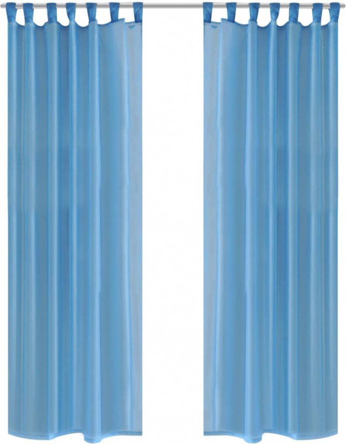 VIDAXL Gordijn Turquoise 140x175 cm(2 stuks )