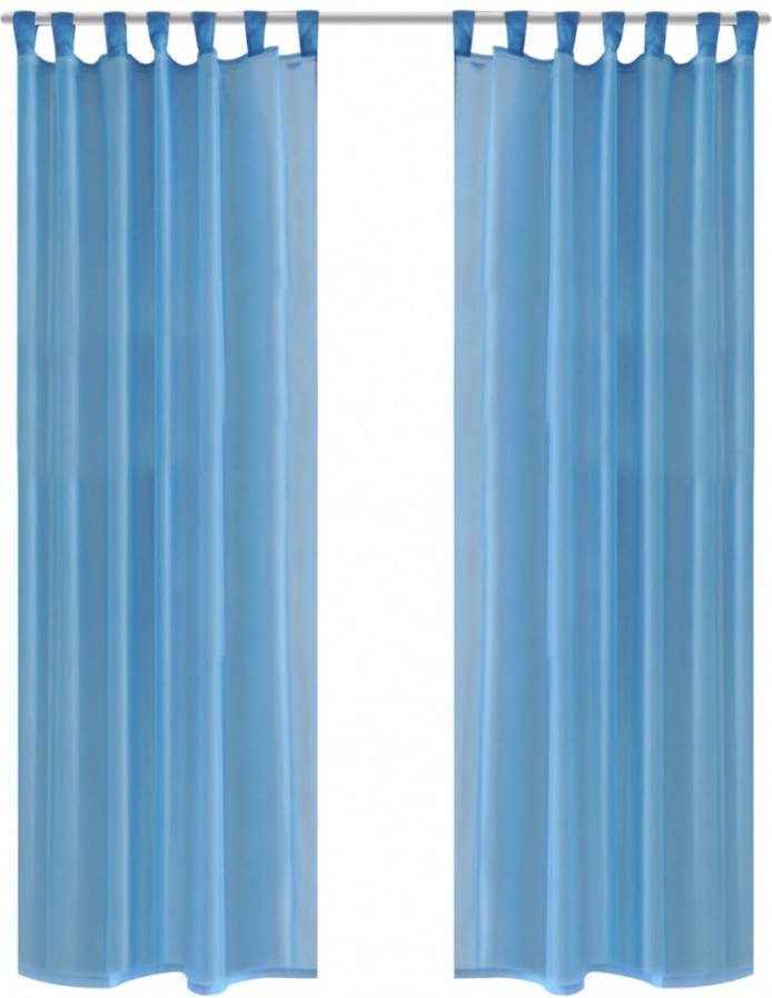 VIDAXL Gordijn Turquoise 140x225 cm(2 stuks )