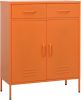 VIDAXL Opbergkast 80x35x101, 5 cm staal oranje online kopen