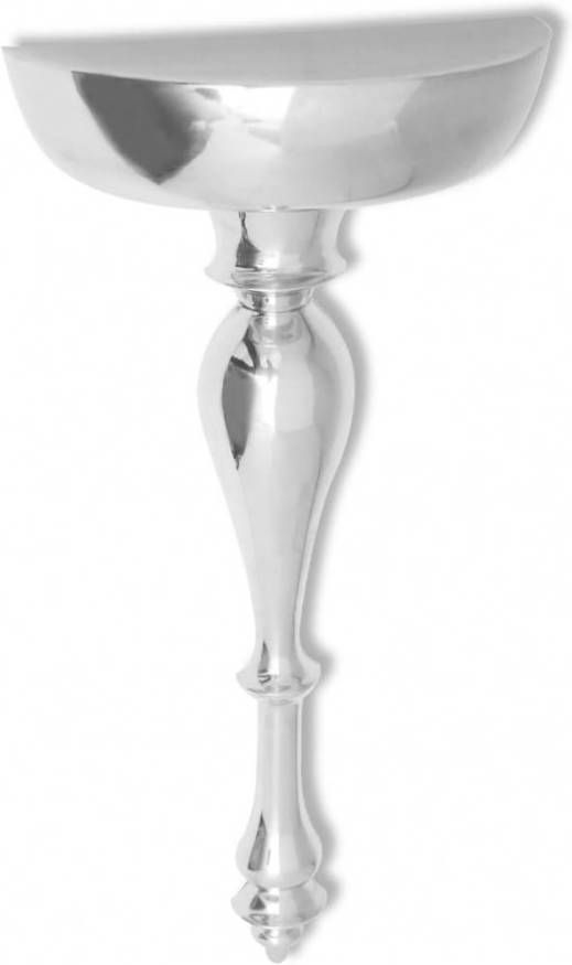 VIDAXL Plankje/Wandtafel aluminium zilver 35 x 17 x 81 cm