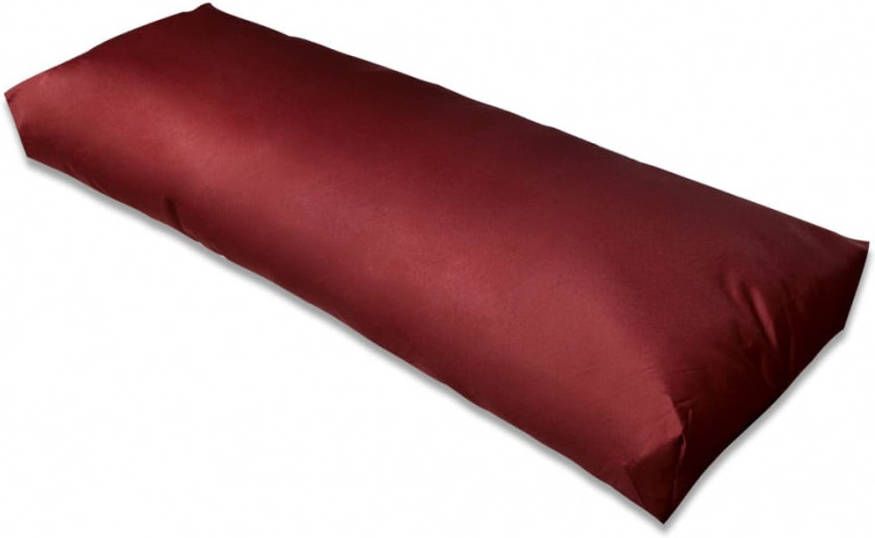 vidaXL Rugkussen gestoffeerd wijnrood 120 x 40 x 20 cm