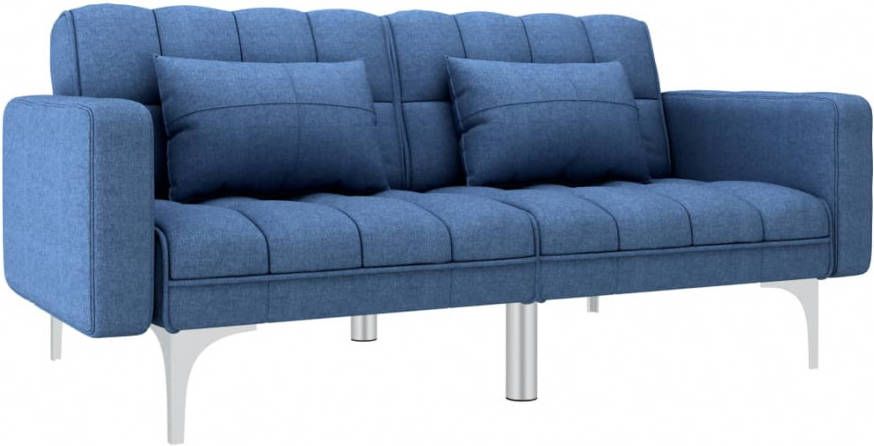 VIDAXL Slaapbank stof blauw