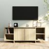 VIDAXL Tv meubel 130x35x50 cm spaanplaat sonoma eikenkleurig online kopen