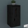 VIDAXL Wandkast 30x30x60 cm massief grenenhout zwart online kopen