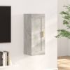 VIDAXL Wandkast 35x34x90 cm bewerkt hout betongrijs online kopen