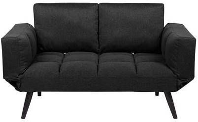 Beliani Brekke Slaapbank zwart polyester