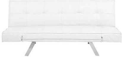 Beliani Bristol Slaapbank wit kunstleer