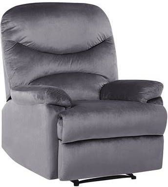 Beliani Eslov Fauteuil grijs fluweel
