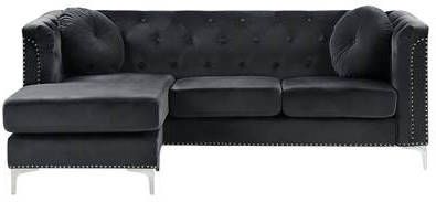 Beliani FLEN Hoekbank zwart