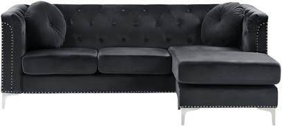 Beliani FLEN Hoekbank zwart