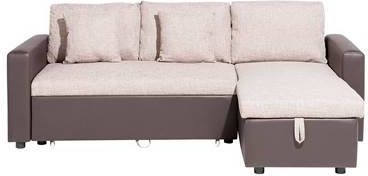 Beliani Tampere Slaapbank bruin polyester