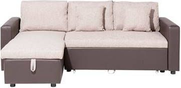 Beliani TAMPERE Hoekbank bruin 200x139