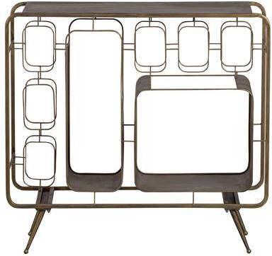 Be Pure Home Wijnkastje Capo metaal antique brass