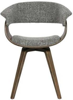 Be Pure Home Eetkamerstoel Catch bouclé grijs melange