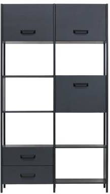 Be Pure Home Vakkenkast Legacy hout/metaal matzwart