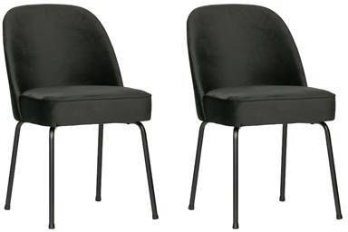 BePureHome Eetkamerstoel 'Vogue' Velvet, kleur Zwart