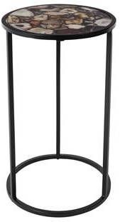 Dutchbone Agate Bijzettafel Steen Ø30,5 x 51 cm Zwart