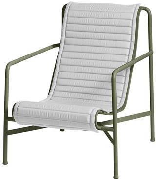 HAY Palissade Kussen Gewatteerd Loungestoel Hoog Sky Grey