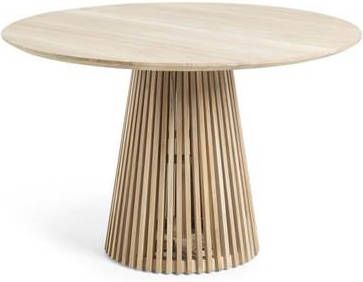 Kave Home Ronde Eettafel 'Jeanette' Teakhout, 120cm, kleur Naturel