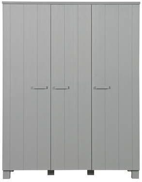 Trendhopper Dennis 3 Deurs Kast Grenen Betongrijs Geborsteld