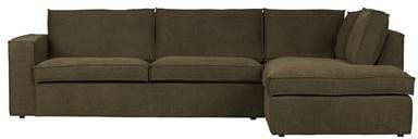 WOOOD Hoekbank 'Freddie' Rechts, Melange, kleur Warm Groen