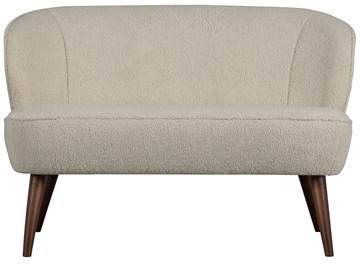 WOOOD Bankje 'Sara' Teddy, kleur Off White