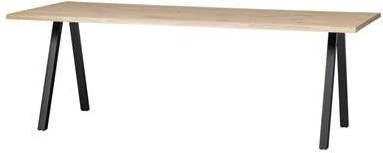 WOOOD Boomstam Eettafel 'Tablo' met 2 standen poot, 220 x 90cm