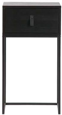 Trendhopper Nachtkastje Zola met lade geborsteld diep zwart