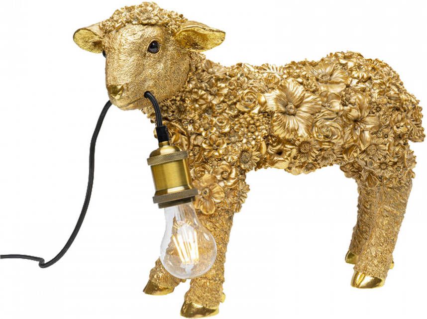 Kare Design Tafellamp Animal Flower Sheep Gold