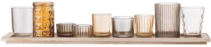 Bloomingville Bord met Waxinelichtjes/Vaasjes Set van 10