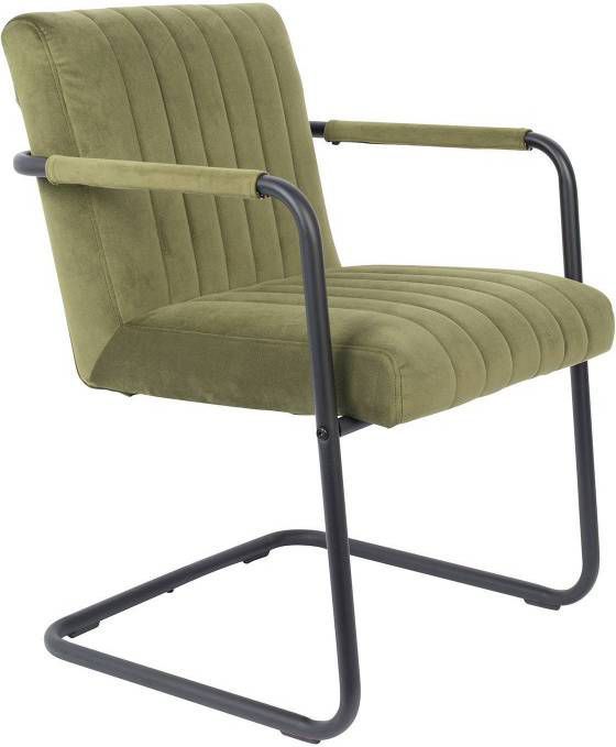 Dutchbone Stitched Velvet eetkamerstoel (set van 2)