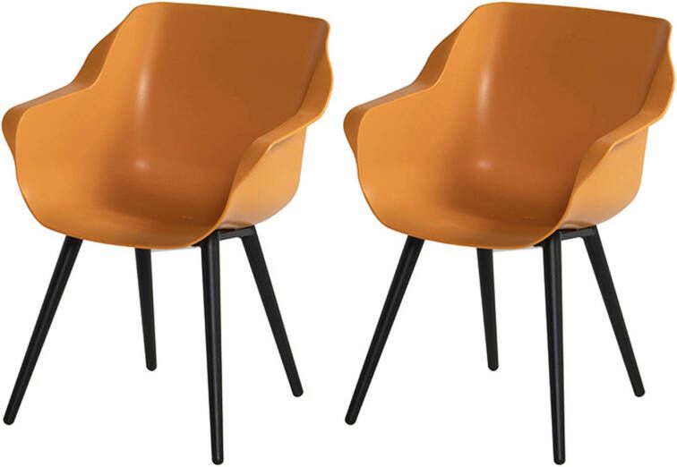 Hartman Sophie Studio Dining Armstoel Indian Orange Set Van 2