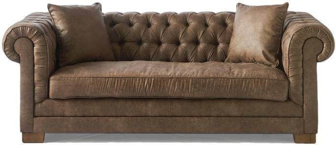 Rivièra Maison 3-zits Bank 'Crescent Avenue' Pellini, kleur Coffee