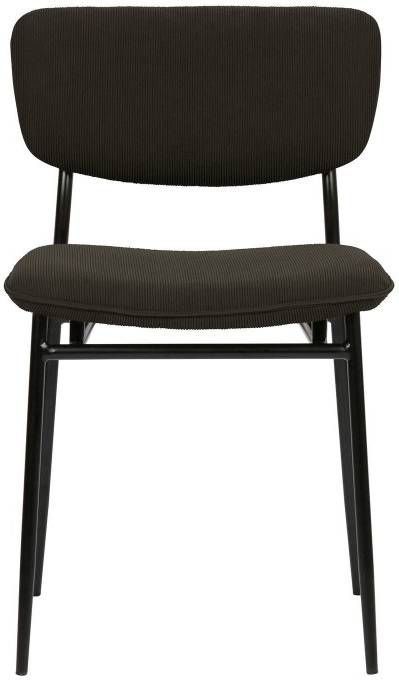 WOOOD Eetkamerstoel 'Dané' Rib, kleur Antraciet