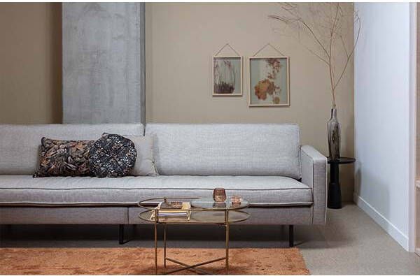 BePureHome Bank 'Rodeo' Stretched 3 zits, kleur Nougat