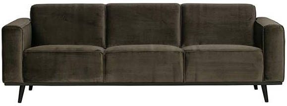 BePureHome Bank 'Statement' 3 zits, Velvet, kleur Warm Groen