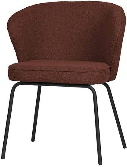 BePureHome Eetkamerstoel 'Admit' Bouclé, kleur Chestnut