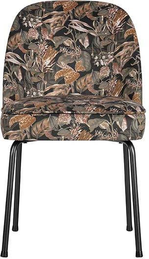 BePureHome Eetkamerstoel 'Vogue' Velvet, kleur Bouquet Zwart