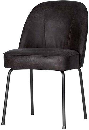 BePureHome Eetkamerstoel 'Vogue' Leder, kleur Zwart