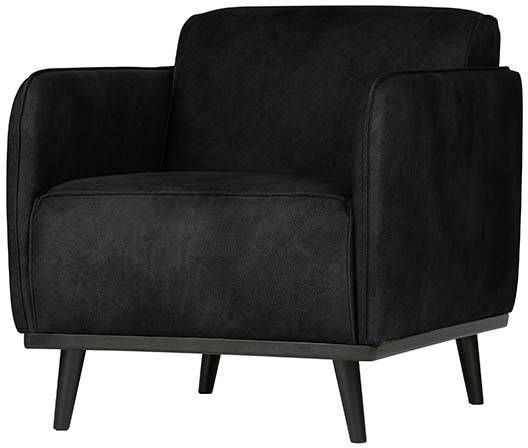 Trendhopper Fauteuil Statement met arm suedine zwart